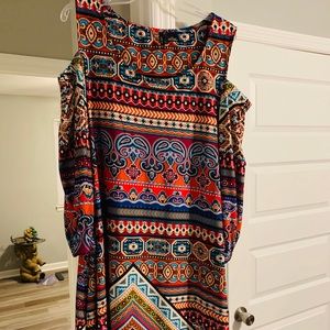 3/4 cold shoulder dress